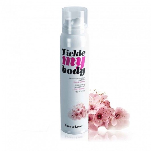 Массажная хрустящая пенка Tickle My Body Cherry Blossom с ароматом вишневого цвета - 150 мл. - Love to Love - купить с доставкой в Махачкале