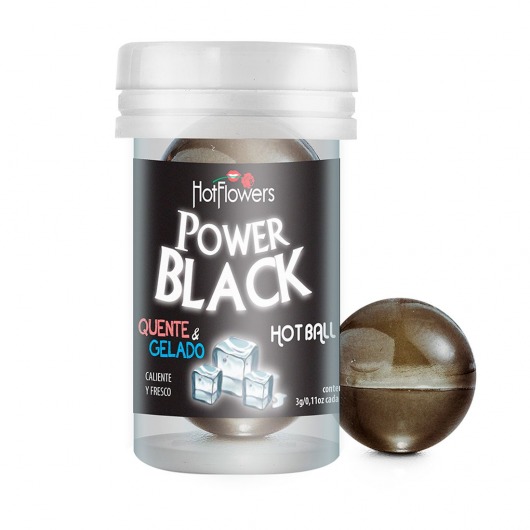 Интимный гель Power Black Hot Ball с охлаждающе-разогревающим эффектом (2 шарика по 3 гр.) - HotFlowers - купить с доставкой в Махачкале