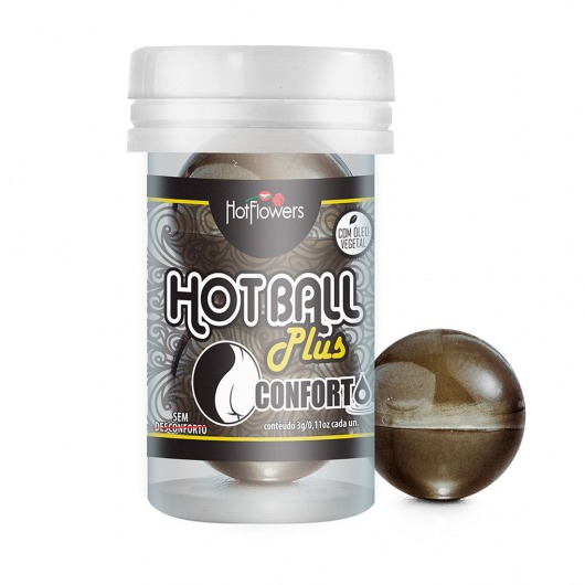 Анальный лубрикант на масляной основе Hot Ball Plus Conforto (2 шарика по 3 гр.) - HotFlowers - купить с доставкой в Махачкале