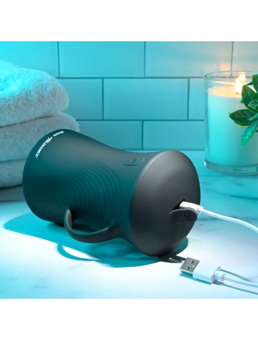 Черный вибромастурбатор с гироскопом Gyro Stroke - Zero Tolerance - в Махачкале купить с доставкой