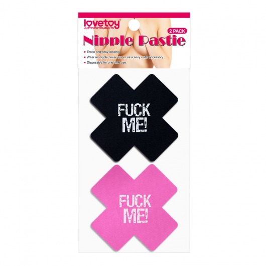 Набор из 2 пар пэстисов Cross Pattern Nipple Pasties - Lovetoy - купить с доставкой в Махачкале