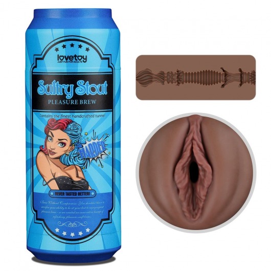 Коричневый мастурбатор-вагина Pleasure Brew Masturbator-Sultry Stout в банке - Lovetoy - в Махачкале купить с доставкой