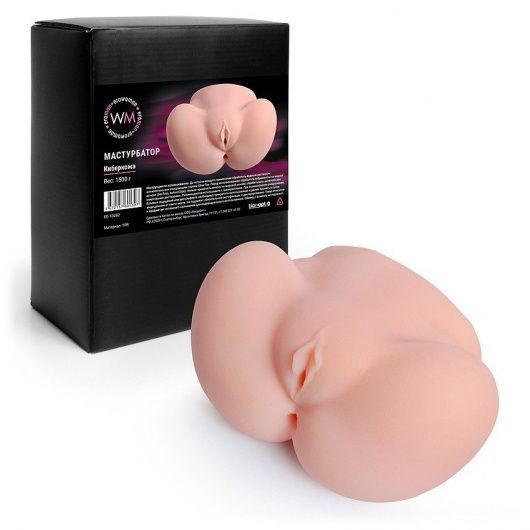 Реалистичный мастурбатор с двумя функциональными отверстиями - Erowoman-Eroman - в Махачкале купить с доставкой