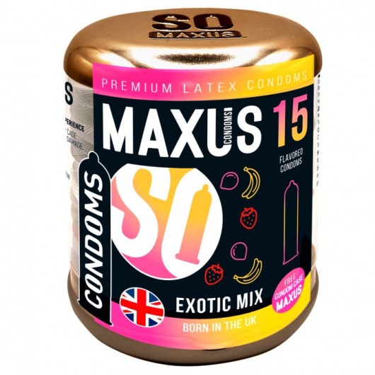 Ароматизированные презервативы Maxus Exotic Mix - 15 шт. - Maxus - купить с доставкой в Махачкале