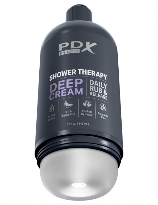 Мастурбатор в бутылке Shower Therapy Deep Cream - Pipedream - в Махачкале купить с доставкой