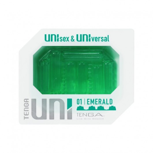 Зеленый мастурбатор-стимулятор Tenga Uni Emerald - Tenga - в Махачкале купить с доставкой