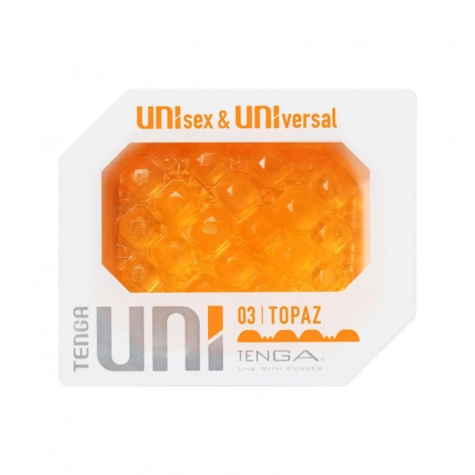 Оранжевый мастурбатор-стимулятор Tenga Uni Topaz - Tenga - в Махачкале купить с доставкой