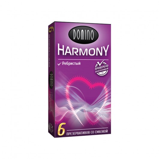 Презервативы с рёбрышками Domino Harmony - 6 шт. - Domino - купить с доставкой в Махачкале