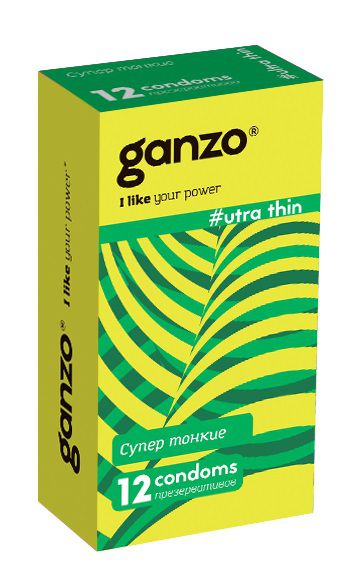 Ультратонкие презервативы Ganzo Ultra thin - 12 шт. - Ganzo - купить с доставкой в Махачкале