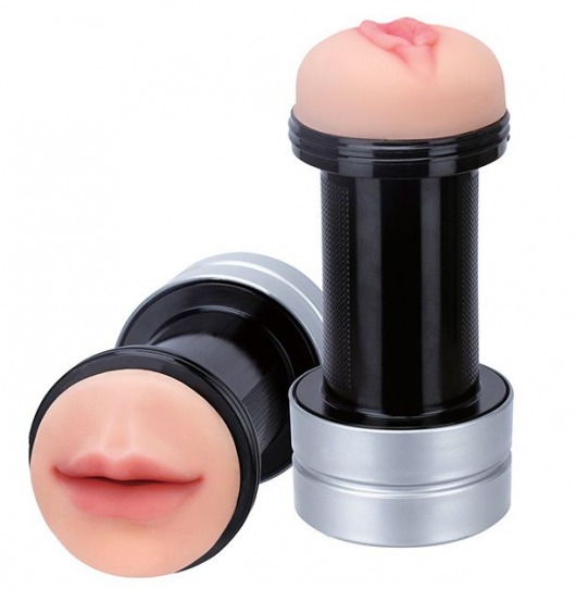 Двусторонний мастурбатор REALSTUFF 2 IN 1 HUMMER MOUTH   VAGINA - ротик и вагина - Dream Toys - в Махачкале купить с доставкой