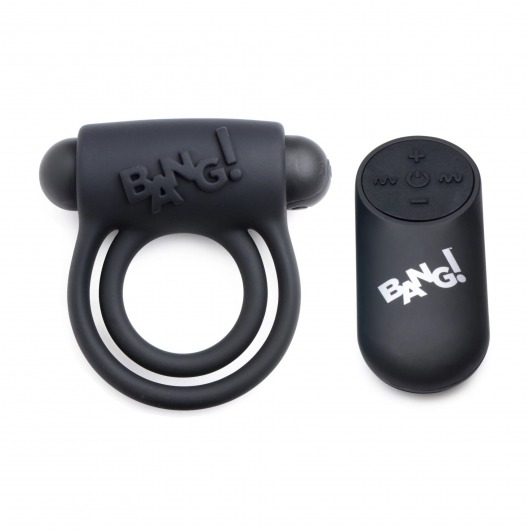 Черное эрекционное виброкольцо 28X Remote Control Vibrating Cock Ring   Bullet - XR Brands - в Махачкале купить с доставкой