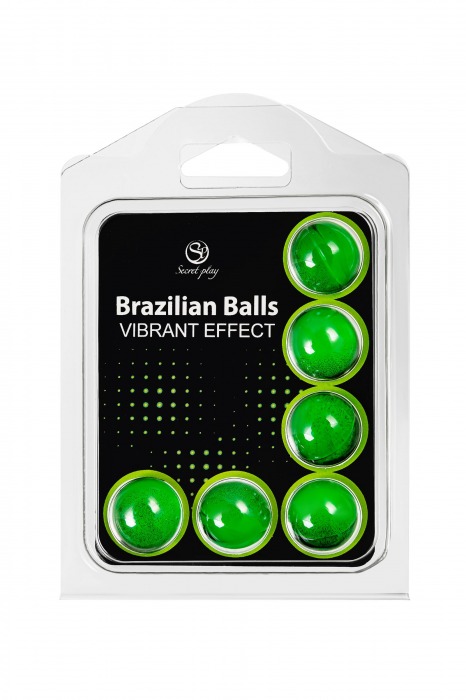 Набор из 6 шариков с массажным маслом Brazilian Balls с эффектом вибрации - Secret Play - купить с доставкой в Махачкале