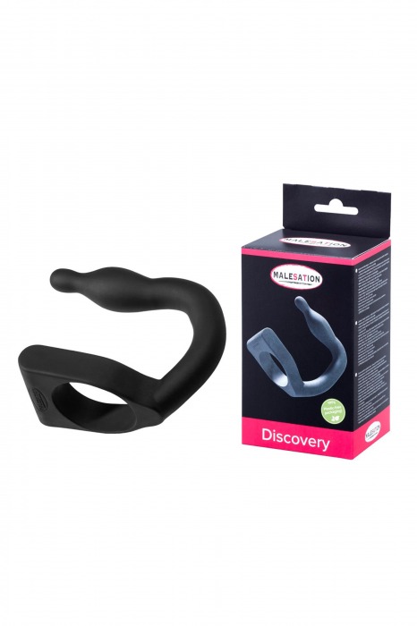 Эрекционное кольцо с вибровтулкой Discovery - MALESATION - в Махачкале купить с доставкой
