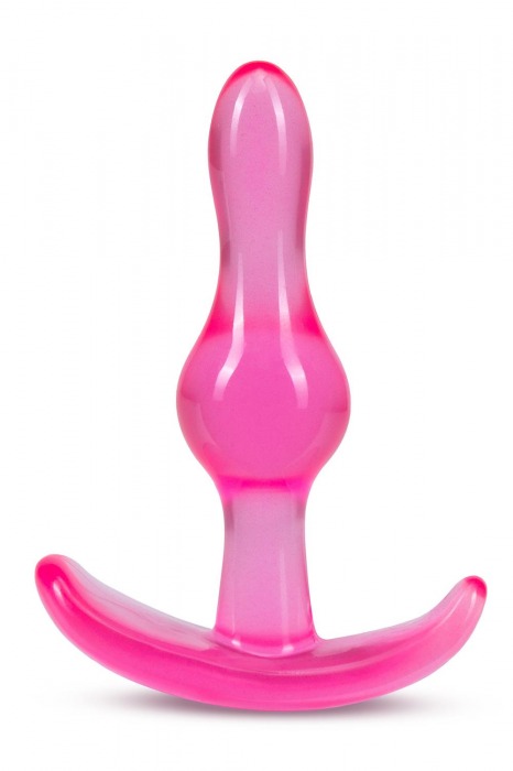 Розовая анальная пробка Curvy Anal Plug - 8,4 см. - Blush Novelties