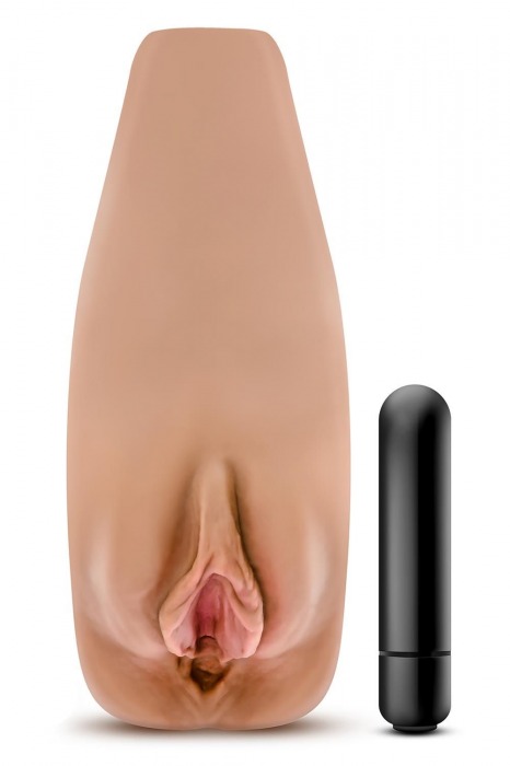 Маструбатор-вагина с вибрацией Soft   Wet Renata Realistic Tan Masturbator - Blush Novelties - в Махачкале купить с доставкой