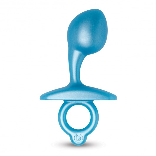 Голубая анальная пробка для массажа простаты Bulb Silicone Prostate Plug - 10,7 см. - b-Vibe - в Махачкале купить с доставкой