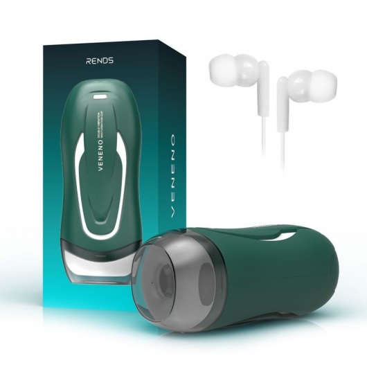 Зеленый вибромастурбатор с голосовым сопровождением Veneno - Rends - в Махачкале купить с доставкой