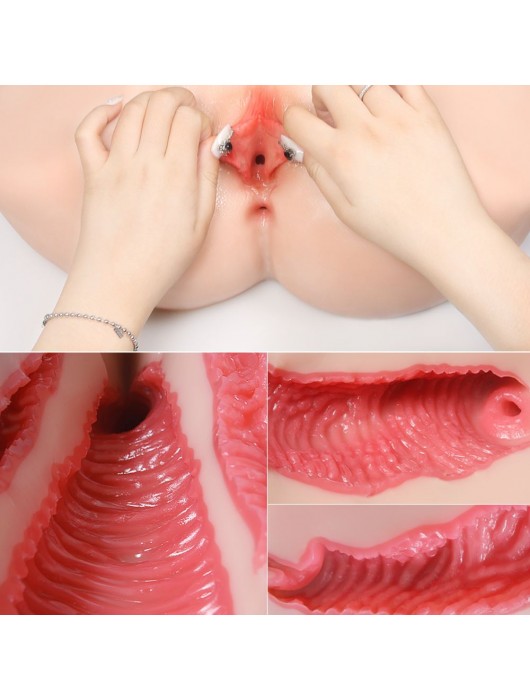 Мастурбатор-полуторс с двойным слоем материала Vanilla Onahole Real Vagina - KOKOS - в Махачкале купить с доставкой