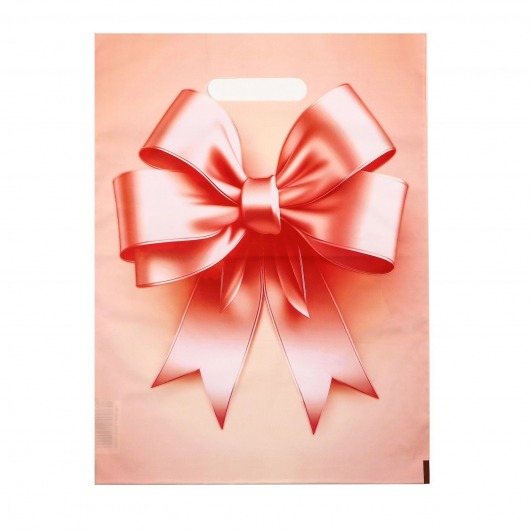 Пакет с принтом в виде банта с вырубной ручкой (30х40 см) - Сима-Ленд - купить с доставкой в Махачкале