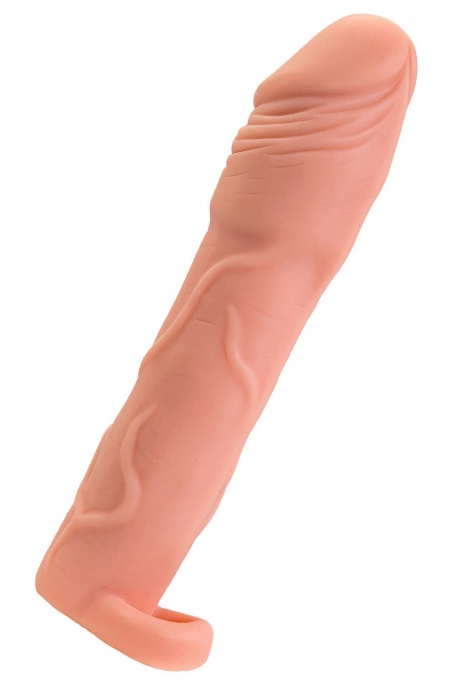 Телесная удлиняющая насадка с подхватом - 19 см. - ToyFa - в Махачкале купить с доставкой