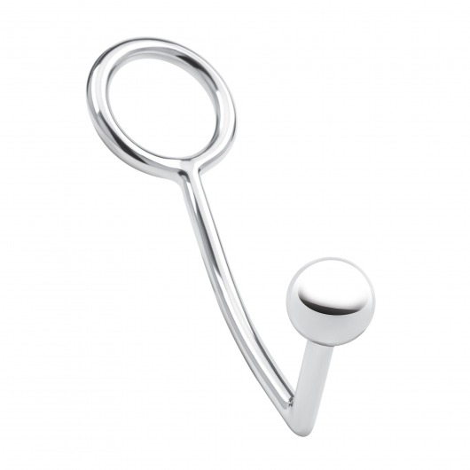 Кольцо на пенис с анальным стимулятором Stainless Steel Anal Hook   Cock Ring - BlueLine - в Махачкале купить с доставкой
