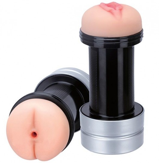 Мастурбатор 2-в-1 REALSTUFF 2 IN 1 HUMMER ANUS   VAGINA: вагина и анус - Dream Toys - в Махачкале купить с доставкой