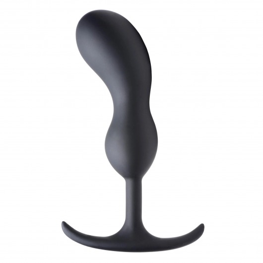 Черный массажер простаты с утяжелителями Premium Silicone Weighted Prostate Plug Large - 18,8 см. - XR Brands - в Махачкале купить с доставкой