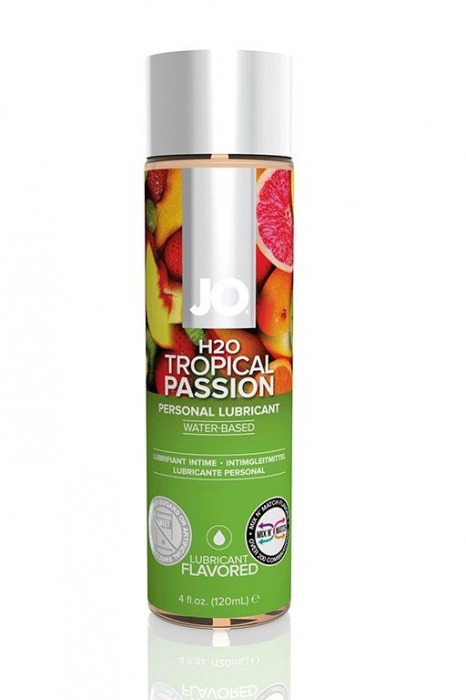 Лубрикант на водной основе с ароматом тропических фруктов JO Flavored Tropical Passion - 120 мл. - System JO - купить с доставкой в Махачкале