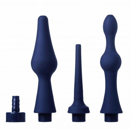 Набор из 3 универсальных насадок для анального душа Universal 3 Piece Silicone Enema Attachment Set - XR Brands - купить с доставкой в Махачкале