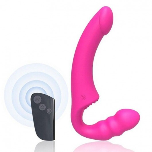 Розовый безремневой страпон Straples Strap-On Dildo - Erokay - купить с доставкой в Махачкале