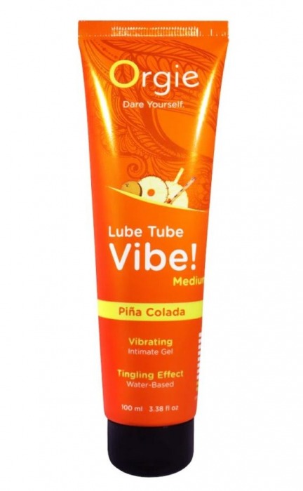 Гель с эффектом вибрации Lube Tube Vibe Medium Pina Colada - 100 мл. - ORGIE - купить с доставкой в Махачкале