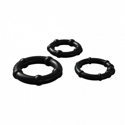 Набор из 3 черных эрекционных колец Babooom Ring Set - Adrien Lastic - в Махачкале купить с доставкой
