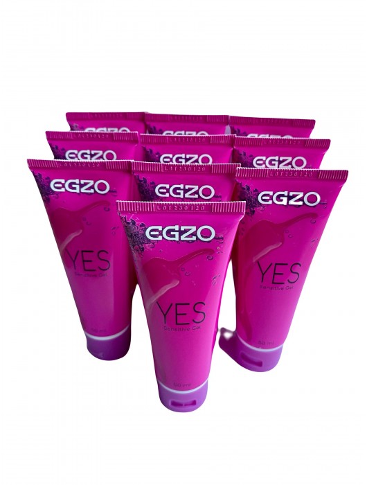 Набор из 10 согревающих лубрикантов на водной основе Egzo Yes (по 50 мл.) - EGZO - купить с доставкой в Махачкале