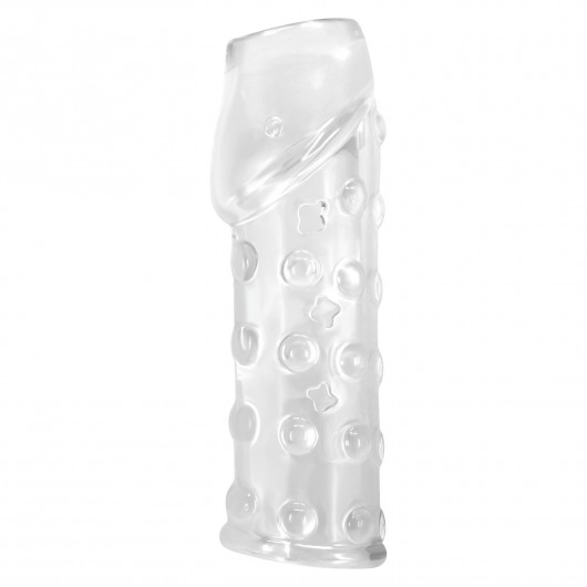 Прозрачная открытая насадка на пенис с бугорками - 19,8 см. - Baile - в Махачкале купить с доставкой