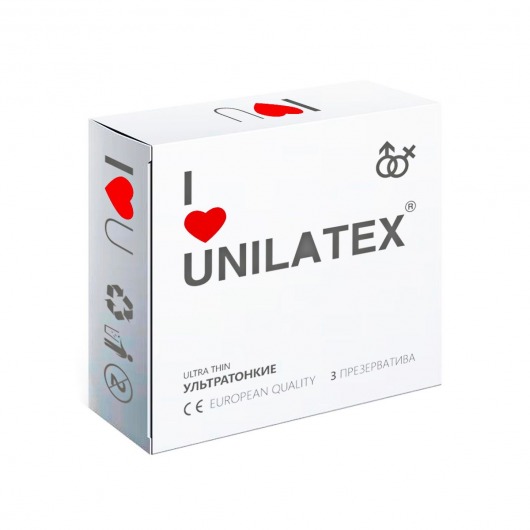 Ультратонкие презервативы Unilatex Ultra Thin - 3 шт. - Unilatex - купить с доставкой в Махачкале