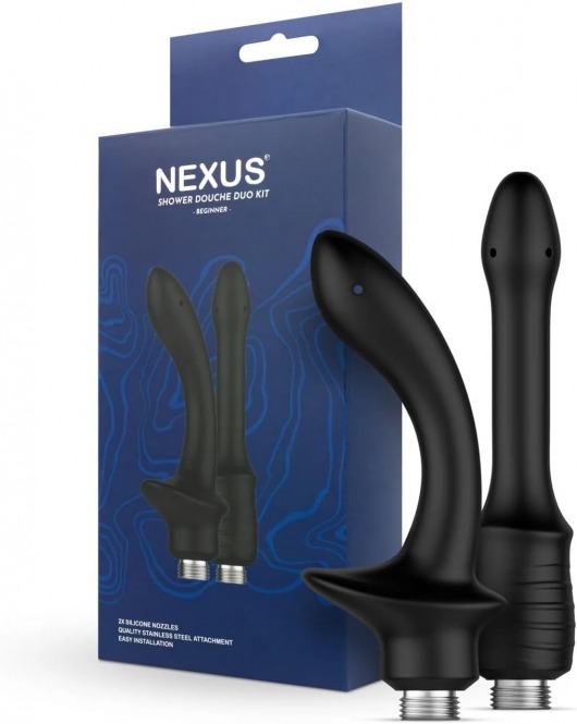 Набор из 2 насадок для анального душа Shower Douche Duo Kit Beginner - Nexus Range - купить с доставкой в Махачкале