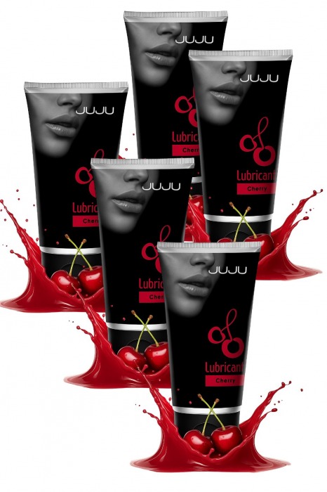 Набор из 5 съедобных лубрикантов JUJU со вкусом вишни - JuJu - купить с доставкой в Махачкале