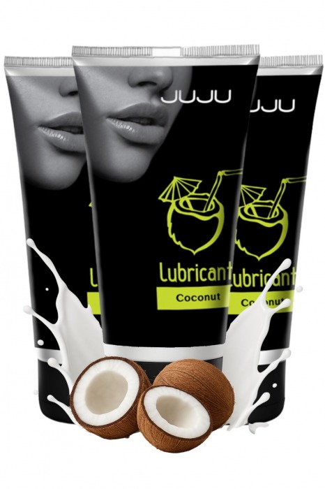 Набор из 3 съедобных лубрикантов JUJU со вкусом кокоса - JuJu - купить с доставкой в Махачкале