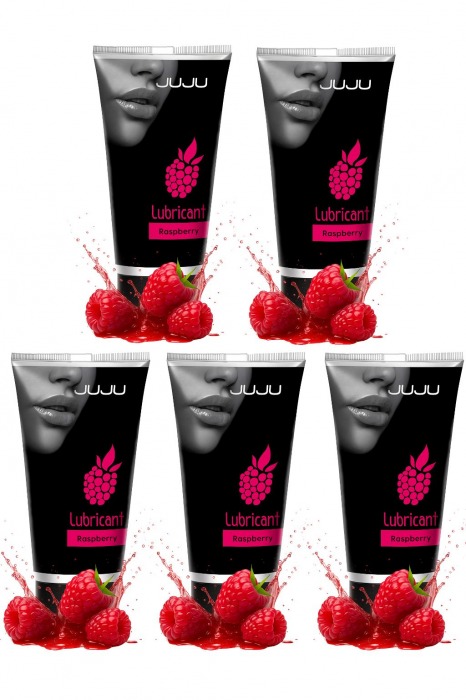 Набор из 5 съедобных лубрикантов JUJU со вкусом малины - JuJu - купить с доставкой в Махачкале