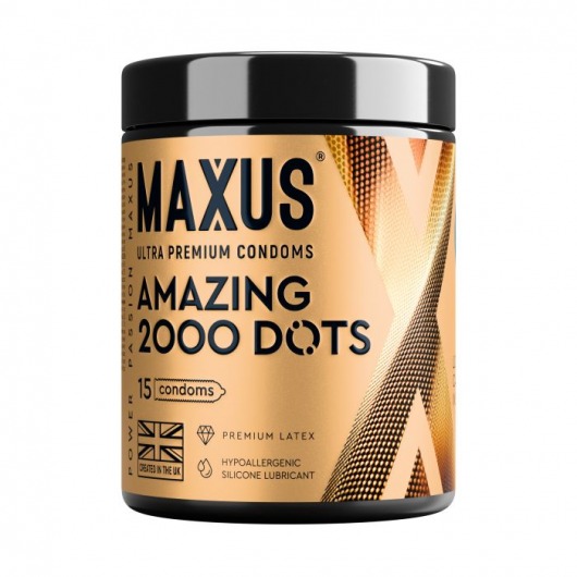 Точечные презервативы MAXUS 2000 Amazing Dots с железным кейсом - 15 шт. - Maxus - купить с доставкой в Махачкале