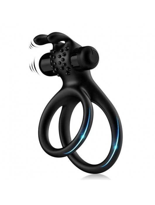 Черное эрекционное виброкольцо с подхватом мошонки Stay Hard - Boys of Toys - в Махачкале купить с доставкой