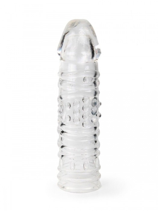 Прозрачная закрытая насадка на пенис - 17 см. - Sex Expert - в Махачкале купить с доставкой