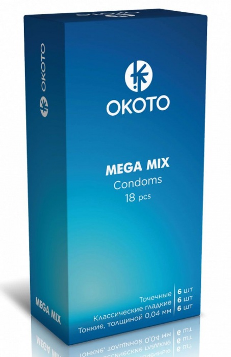 Презервативы OKOTO Mega Mix - 18 шт. - Sitabella - купить с доставкой в Махачкале