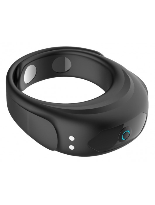 Черное эрекционное виброкольцо на ремешках - Boys of Toys - в Махачкале купить с доставкой