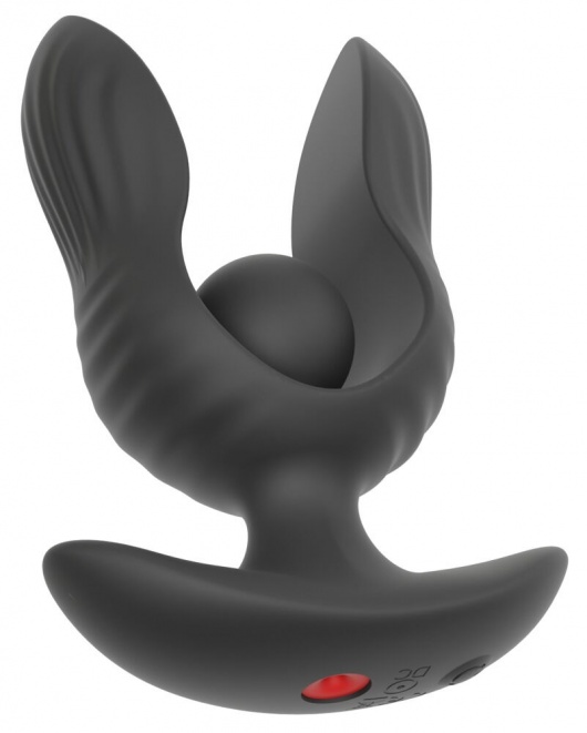 Черная расширяющаяся анальная пробка с вибрацией RC Inflatable Expander Plug with Vibration - Orion