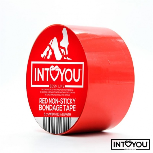 Красный скотч для фиксации Non-Sticky Bondage Tape - 15 м. - Intoyou - купить с доставкой в Махачкале