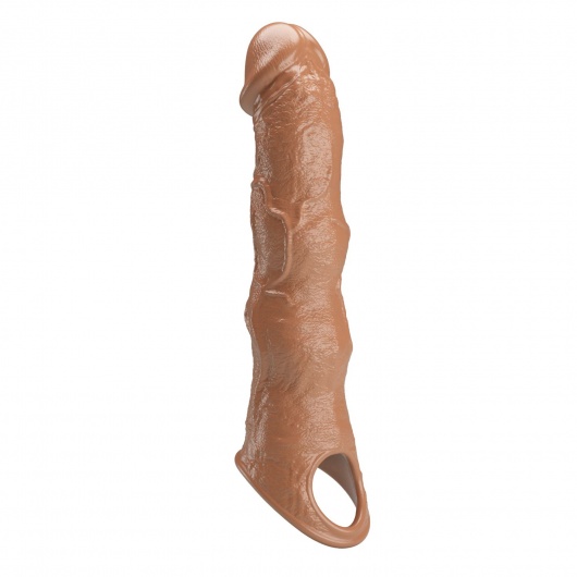 Карамельный фаллоудлинитель с 3 вставками - 28 см. - Baile - в Махачкале купить с доставкой