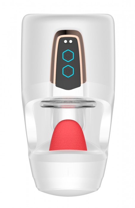 Белый мастурбатор с язычком и возвратно-поступательными движениями - Secwell - в Махачкале купить с доставкой