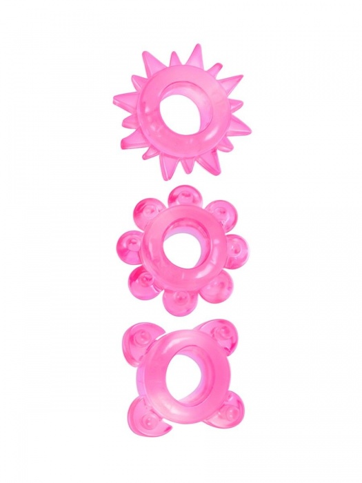 Комплект из 3 розовых эрекционных колец - Erowoman-Eroman - в Махачкале купить с доставкой