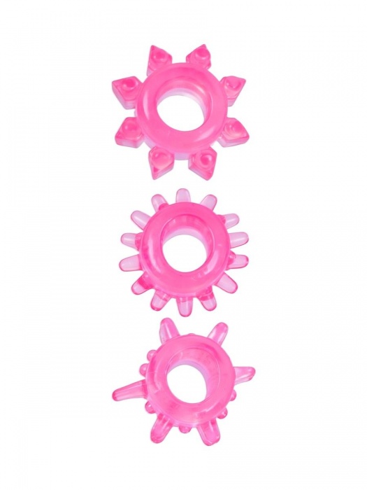 Комплект из трех розовых эрекционных колец - Erowoman-Eroman - в Махачкале купить с доставкой